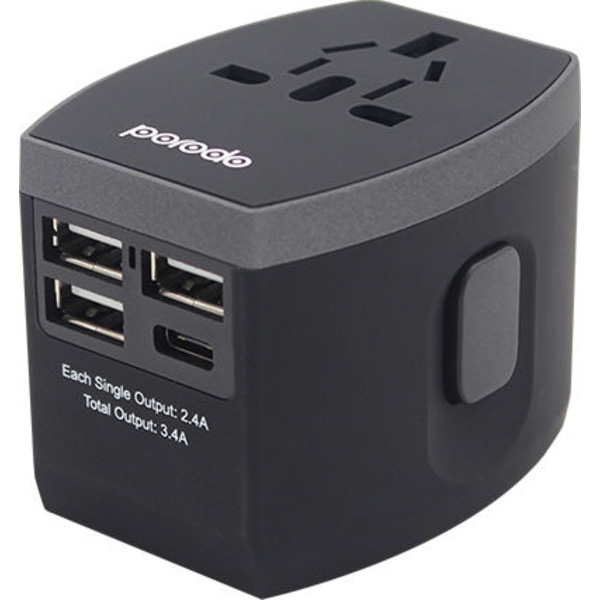 شارژر مسافرتی پرودو 3.4 آمپر مدل PD-168UTV-BK