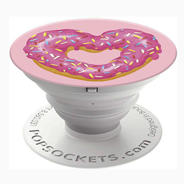 پایه نگهدارنده گوشی موبایل پاپ سوکت strawberry Heart Donut