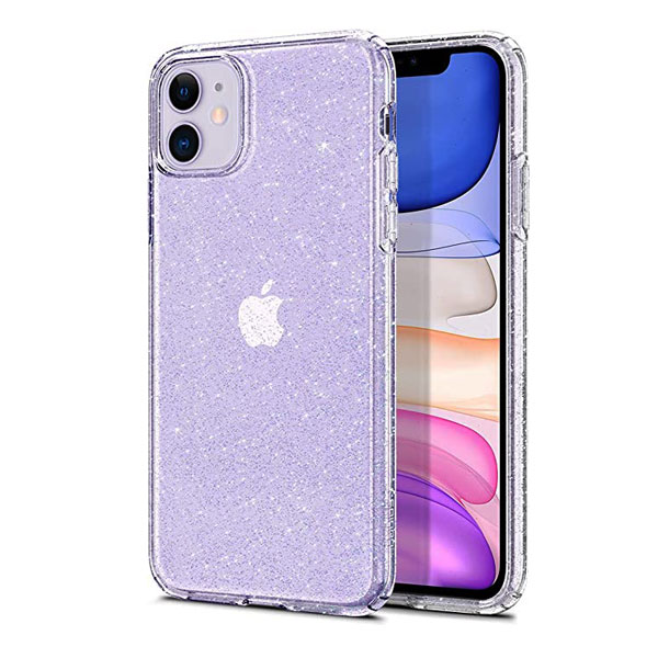 کاور اسپیگن مدل liquid crystal glitter مناسب برای گوشی موبایل اپل Iphone 11