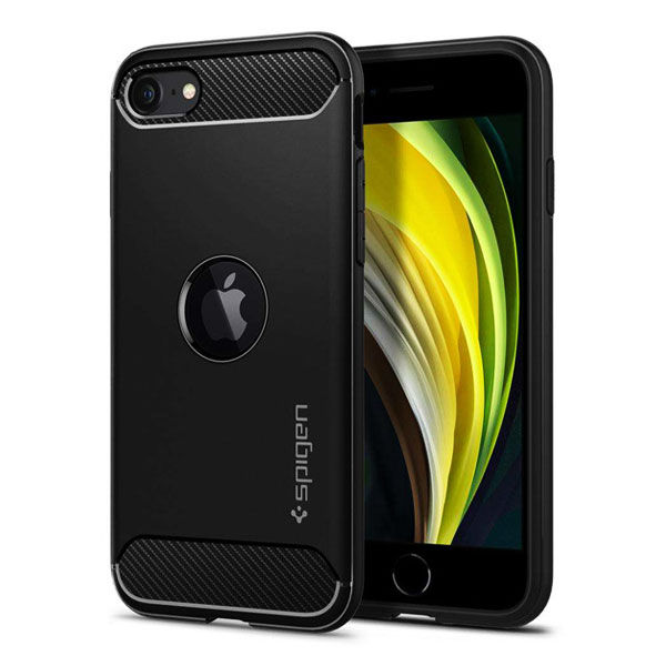 کاور اسپیگن مدل Rugged Armor مناسب برای گوشی موبایل اپل iPhone SE 2020
